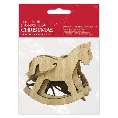 Papermania Wooden Hanging Decoration - Rocking Horse